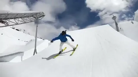 High Five Skiing GIF