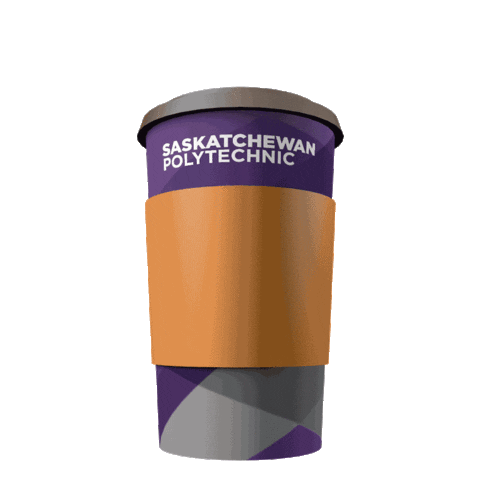 Coffee Cup Sticker by SaskPolytech