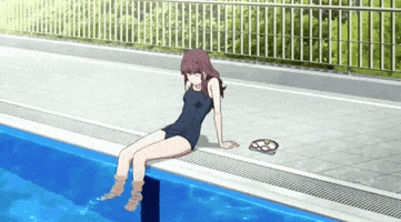 Swimming Pool Animation GIF by All The Anime — Anime Limited