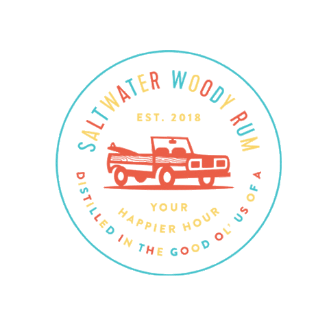 Saltwater Woody American Rum Sticker