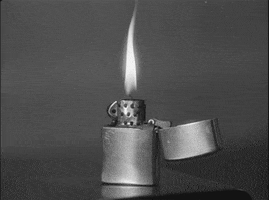 black and white fire GIF