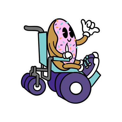 Donut Wheelchair Sticker by Parks Conservancy