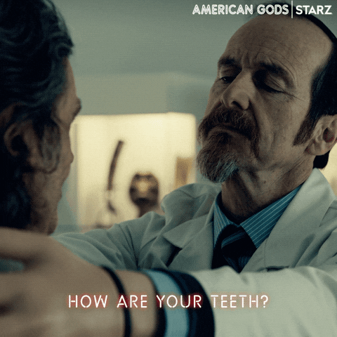 Starz Teeth GIF by American Gods