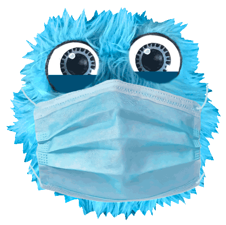 Sick Mask Sticker by Fluffy Friends
