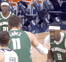 Best Friends Reaction GIF by Milwaukee Bucks