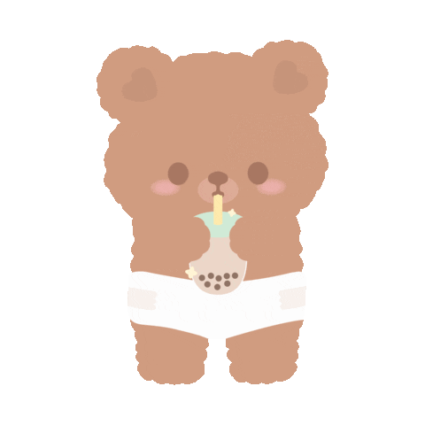 Bear Drinking Sticker