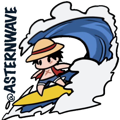 Surf Wakesurf Asternwave Luffy Sticker by Astern Wave