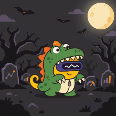 Halloween Dinosaur GIF by Grafana Labs