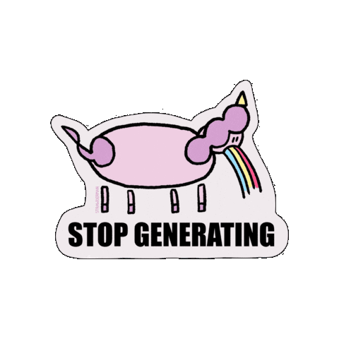 Ai Unicorn Sticker by Chad Strawderman