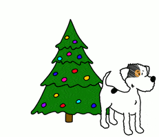 Peeing Christmas Tree GIF