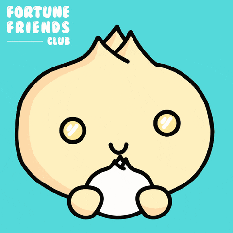 FortuneFriends_ food hungry eat character GIF