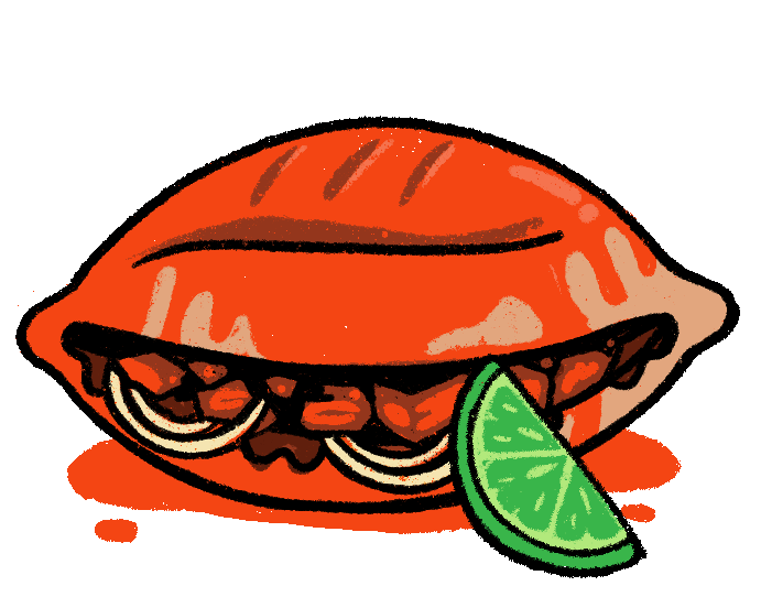 Torta Ahogada Mexico Sticker by Letrástica Fest for iOS & Android GIPHY