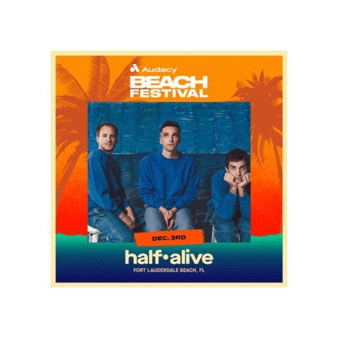 Beach Festival Half Alive Sticker by Audacy