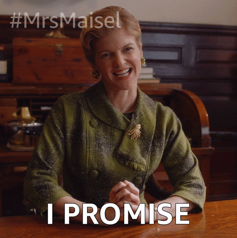 Prime Video I Promise GIF by The Marvelous Mrs. Maisel