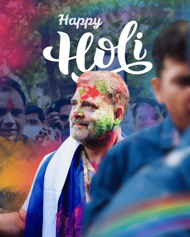 Rahul Gandhi Holi GIF by Indian National Congress