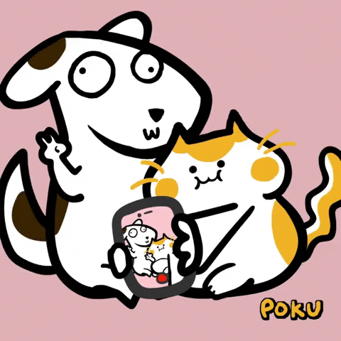 Cat Dog GIF by Poku Meow