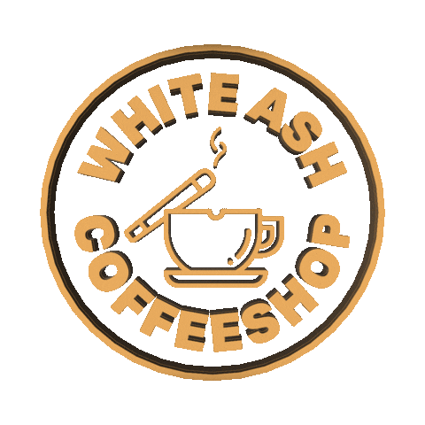 Logo Spinning Sticker by White Ash Coffeeshop