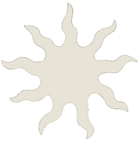 White Sun Sticker