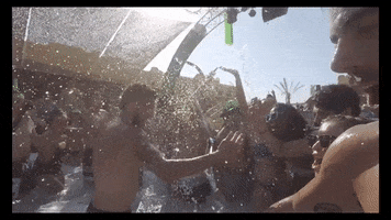 RIUParty party summer party hard pool party GIF
