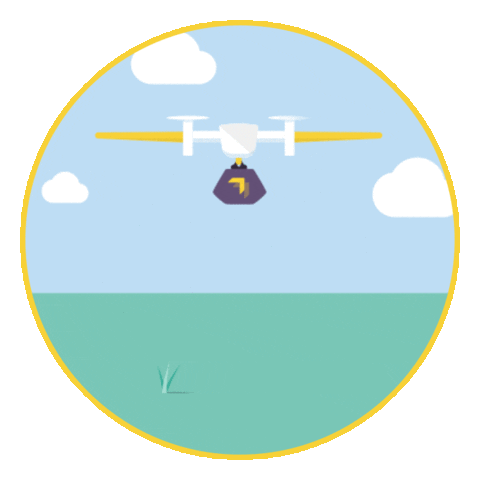 Delivery Drone Sticker by Wing