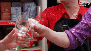 Oh No Cheers GIF by My Kitchen Rules