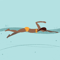 Summer Swimming GIF by Holly Pereira