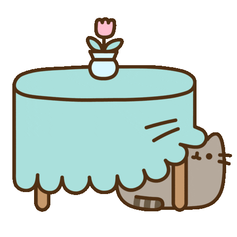 Cat Table Sticker by Pusheen