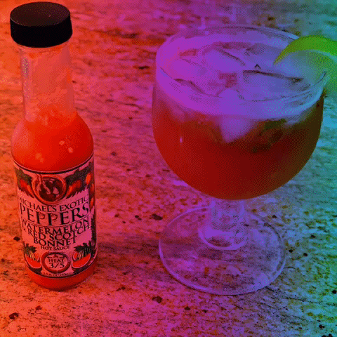 Hot Sauce Alcohol GIF by Michael's Exotic Peppers
