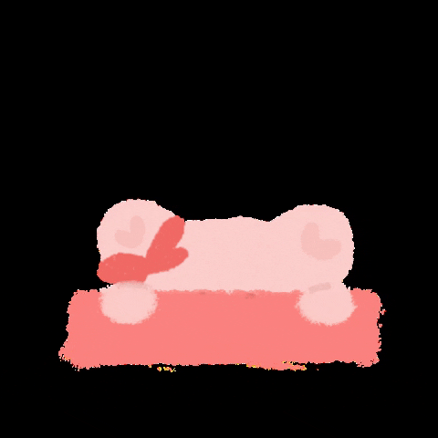 gomisquad_ hello pink aesthetic bear GIF