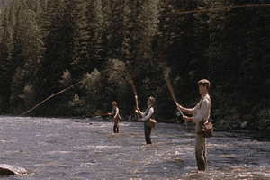 Brad Pitt Fishing animated GIF