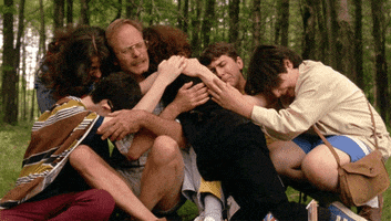 crying hug upset wet hot american summer feel better