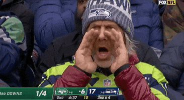 Yelling Seattle Seahawks GIF by NFL