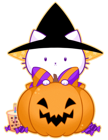 Trick Or Treat Halloween Sticker by shourimajo