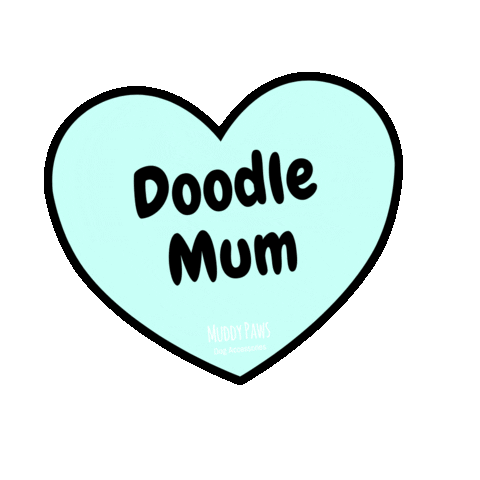 Heart Love Sticker by Muddy Paws