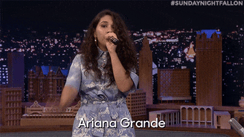 Ariana Grande Singing GIF by The Tonight Show Starring Jimmy Fallon