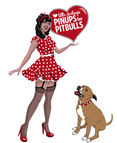 Polka Dot Hearts Sticker by pinupsforpitbulls