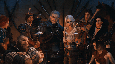 Image result for the witcher happy gif"