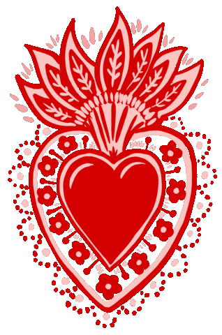 Sacred Heart Love Sticker by Millie Amber