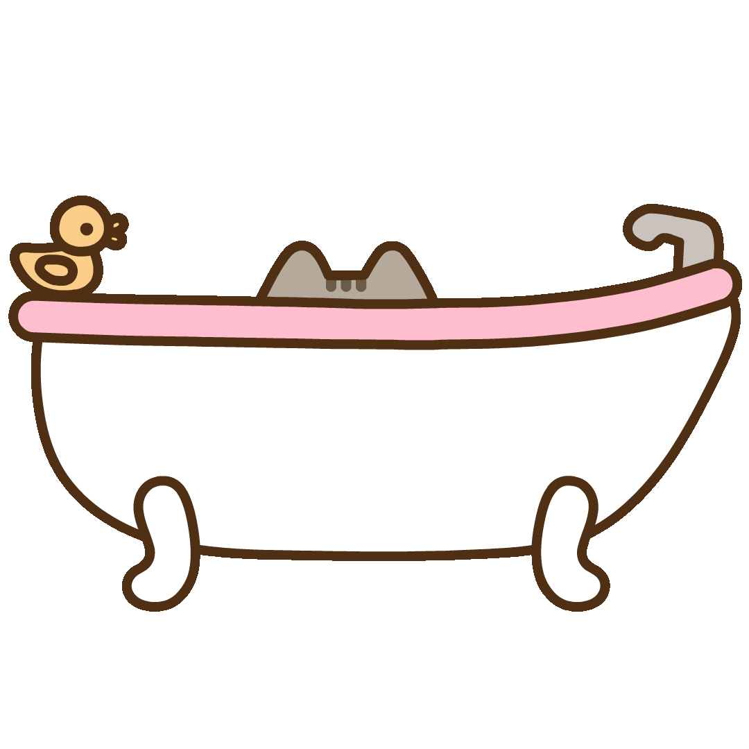 Cat Bath Sticker by Pusheen for iOS & Android GIPHY