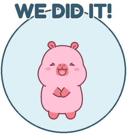 We Did It Thank You Sticker