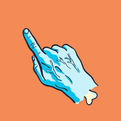 JefCaine illustration instagram hand pointing GIF
