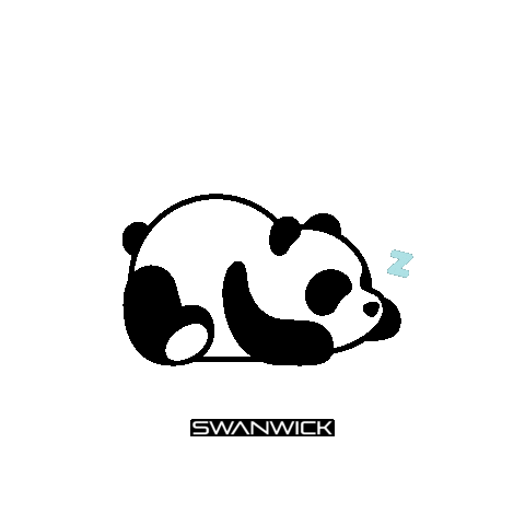 Relax Panda Sticker by Swanwick Sleep