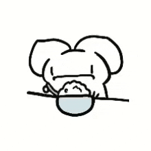hennousagi eating eat lunch rice GIF