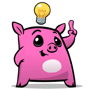 A Ha Pig Sticker by PeopleFun