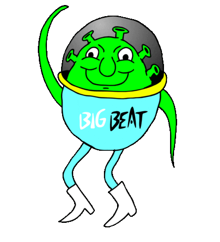 Big Beat Space Sticker by Big Beat Records