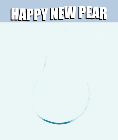 Happ New Year Pear Fruit Happy Fun GIF