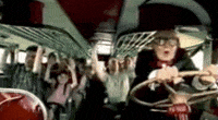 raise the roof party bus six flags 6 flags GIF