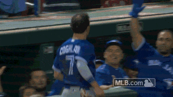 toronto blue jays celebration GIF by MLB