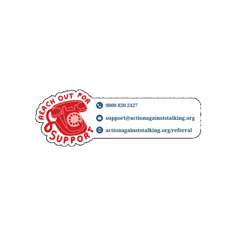 Action Against Stalking Sticker