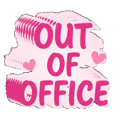 Out Of Office Hearts Sticker by Jennifer Greenhill